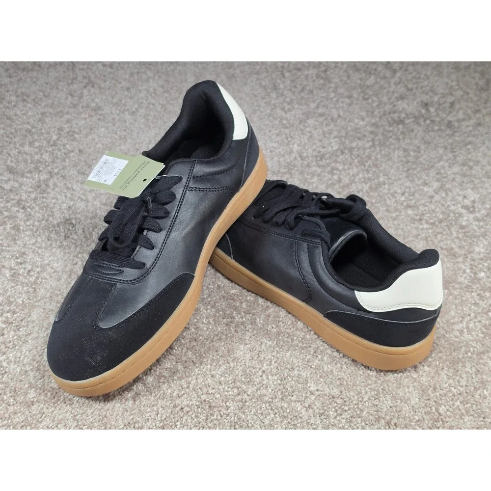 Goodfellow & Co Finlay Mens Black Gum Sole Sneakers Low Top Shoes 11.5 New